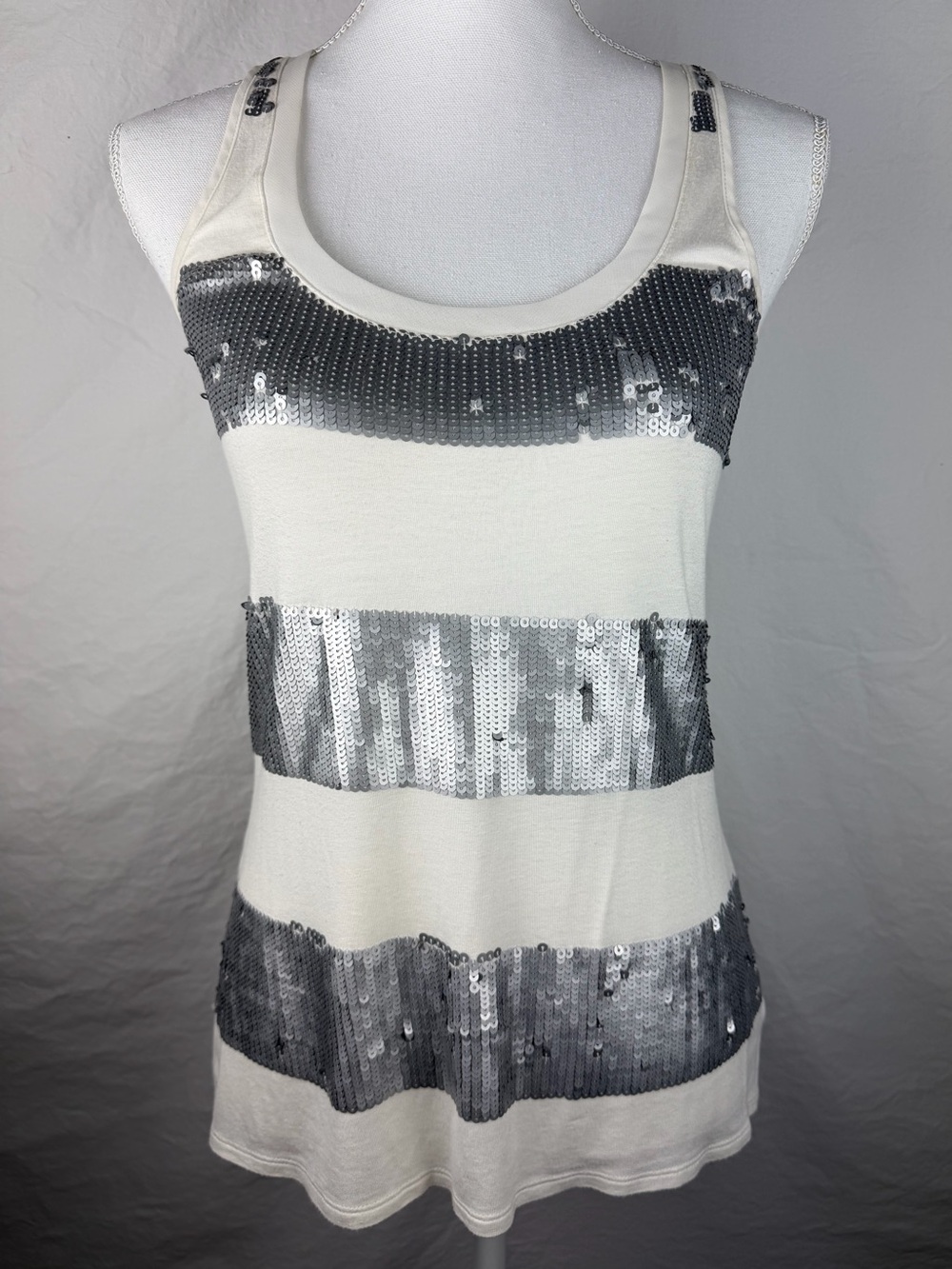 Express Sequin Striped Tank